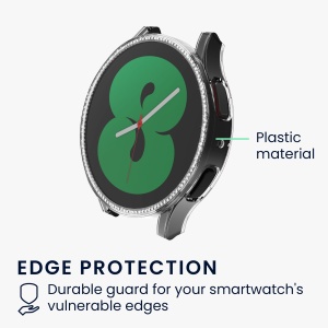 Set 2 Huse Kwmobile pentru Samsung Galaxy Watch 4, Transparent/Auriu, Plastic, KWM000024ZN001C - Img 4