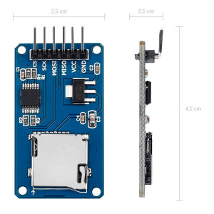 Set 2 Module de citire carduri Micro SD 5V, Kwmobile, Albastru, Componente electronice, 40811 - Img 3