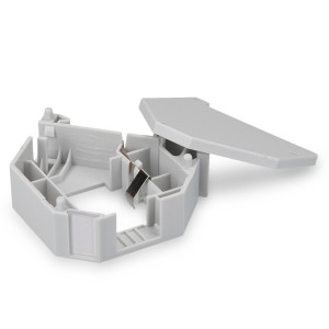 Set 2 Mufe CAT6A de 10 Gbit pentru cabluri Ethernet RJ45, Kwmobile, Gri, Metal, 47696.02 - Img 5