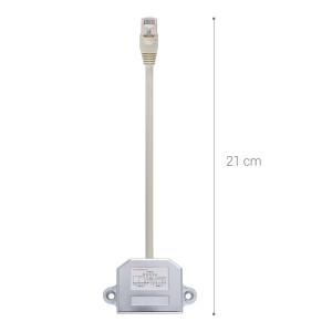 Set 2 Splittere cablu retea RJ45 mama la 2 porturi mama Cat5/Cat6, Kwmobile, Argintiu, Metal, 40677 - Img 5