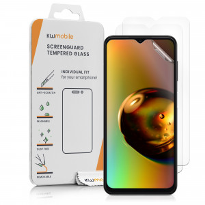 Set 3 folii de protectie Kwmobile pentru Samsung Galaxy A13, Fata, Polimer, 57868.1 - Img 1