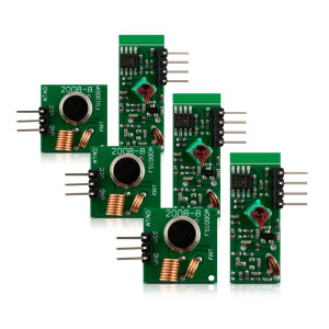 Set 3 Module wireless 433 MHz pentru Arduino si Raspberry Pi, Kwmobile, Verde, Componente electronice, 38819 - Img 2