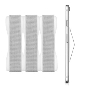 Set 3 Suporti tip inel pentru telefon, Kwmobile, Alb, Plastic, 43997.03 - Img 1