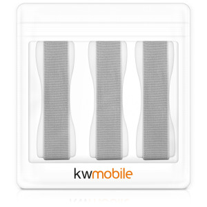 Set 3 Suporti tip inel pentru telefon, Kwmobile, Alb, Plastic, 43997.03 - Img 7