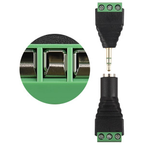 Set 4 Adaptoare audio/video cu 3 poli de 3,5 mm, Kwmobile, Negru/Verde, Metal, 45685.02 - Img 3