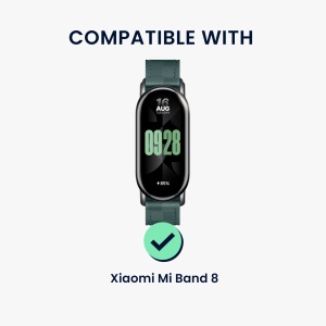Set 4 Adaptori prindere curea de 14 mm Kwmobile pentru Xiaomi Mi Band 8, Negru/Argintiu, Otel, KWM0000256C001C - Img 7