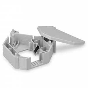 Set 8 Mufe CAT6A de 10 Gbit cu 8 carcase pentru cabluri Ethernet RJ45, Kwmobile, Gri, Metal, 47696.08 - Img 5