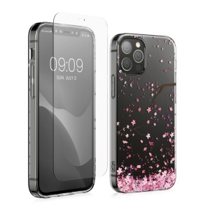 Set Husa si Folie de protectie Kwmobile pentru Apple iPhone 12/iPhone 12 Pro, Multicolor, Silicon/Sticla securizata, KWM000022TI001C - Img 1