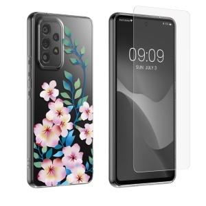 Set Husa si Folie de protectie Kwmobile pentru Samsung Galaxy A53 5G, Multicolor, Silicon/Sticla securizata, KWM000021SF001C - Img 2