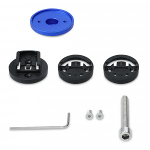 Suport bicicleta pentru gps Garmin Bryton Rider/CatEye/Edge, Kwmobile, Negru/Albastru, Metal, 47556.04 - Img 2