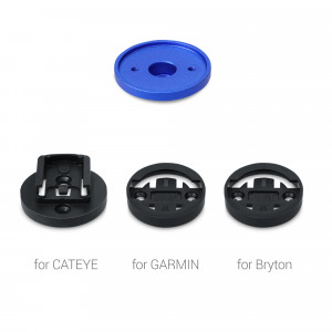 Suport bicicleta pentru gps Garmin Bryton Rider/CatEye/Edge, Kwmobile, Negru/Albastru, Metal, 47556.04 - Img 5