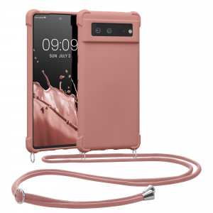 Bumper kwmobile pentru Google Pixel 6, Silicon, Roz, 55916.154 - Img 1