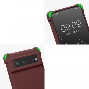 Bumper kwmobile pentru Google Pixel 6, Silicon, Visiniu, 55916.187 - Img 7