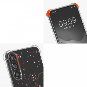 Bumper kwmobile pentru Samsung Galaxy S23 Plus, Silicon, Transparent/Roz, 60326.02 - Img 7