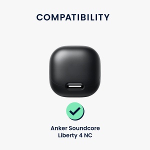 Husa Casti Kwmobile pentru Anker Soundcore Liberty 4 NC, Negru/Alb, Silicon, KWM0000257Q001C - Img 7