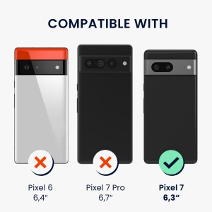 Husa Kwmobile cu jnur detasabil pentru Google Pixel 7, Transparent/Negru, Silicon, KWM000020PC001C - Img 6