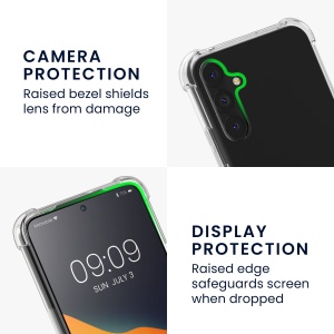 Husa Kwmobile cu jnur detasabil pentru Samsung Galaxy A54 5G, Transparent/Negru, Silicon, KWM000021UI001C - Img 3