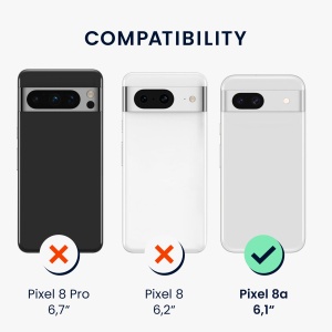 Husa Kwmobile cu jnur pentru Google Pixel 8a, Transparent/Negru, Silicon, KWM000020KZ001C - Img 6