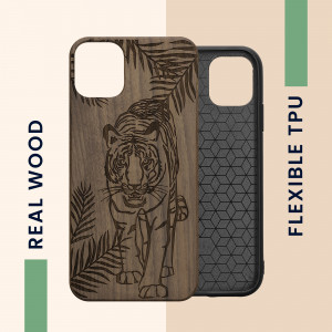 Husa Kwmobile pentru Apple iPhone 11, Lemn, Maro, 49799.14 - Img 5