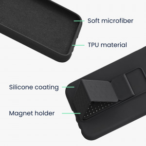 Husa Kwmobile pentru Apple iPhone 12/iPhone 12 Pro, Silicon, Negru, 58283.01 - Img 3