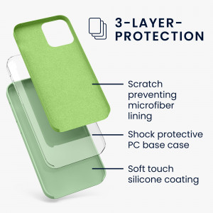 Husa kwmobile pentru Apple iPhone 12 Pro Max, Silicon, Verde, 52644.243 - Img 3