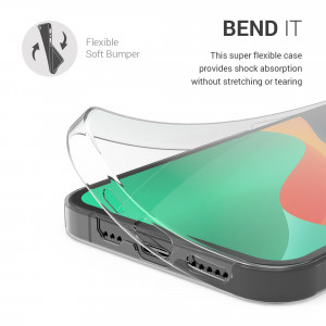 Husa Kwmobile pentru Apple iPhone 13 Mini, Silicon, Transparent, 58270.03 - Img 3