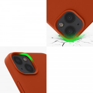 Husa kwmobile pentru Apple iPhone 13, Silicon, Maro, 55878.249 - Img 7