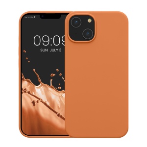Husa Kwmobile pentru Apple iPhone 14, Portocaliu, Silicon, KWM000016NI031C - Img 2
