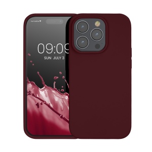 Husa Kwmobile pentru Apple iPhone 14 Pro, Visiniu, Silicon, KWM000016NK039C - Img 2