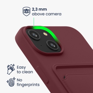 Husa Kwmobile pentru Apple iPhone 14, Rosu inchis, Silicon, KWM000016OX010C - Img 3