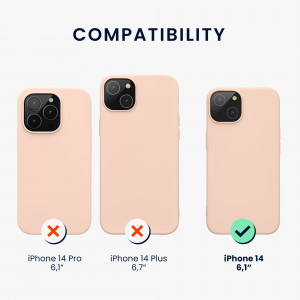 Husa Kwmobile pentru Apple iPhone 14, Silicon, Crem, 59079.225 - Img 3