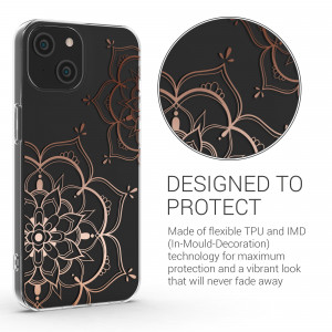 Husa Kwmobile pentru Apple iPhone 14, Silicon, Transparent/Rose Gold, 59204.03 - Img 4