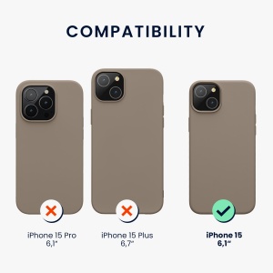 Husa Kwmobile pentru Apple iPhone 15, Bej, Silicon, 61953.43 - Img 6