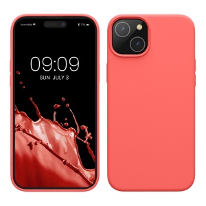 Husa Kwmobile pentru Apple iPhone 15 Plus, Roz, Silicon, KWM000020CB008C - Img 1