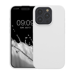 Husa Kwmobile pentru Apple iPhone 15 Pro, Alb, Silicon, KWM000020CC018C - Img 2