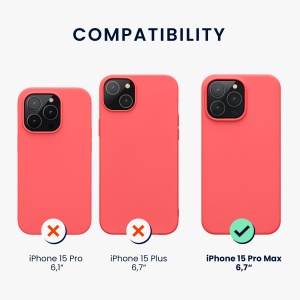 Husa Kwmobile pentru Apple iPhone 15 Pro Max, Roz, Silicon, 61956.103 - Img 6