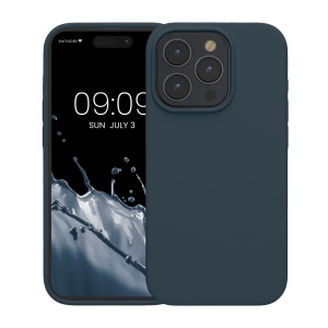Husa Kwmobile pentru Apple iPhone 15 Pro, Verde inchis, Silicon, KWM000020CC013C - Img 2