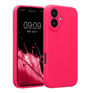 Husa Kwmobile pentru Apple iPhone 16, Roz, Silicon, KWM000022TY001C - Img 1