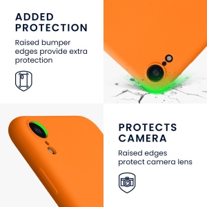Husa Kwmobile pentru Apple iPhone XR, Portocaliu, Silicon, 49983.15 - Img 4