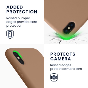 Husa Kwmobile pentru Apple iPhone XS Max, Crem, Silicon, 45909.246 - Img 4