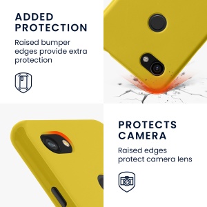 Husa Kwmobile pentru Google Pixel 3a XL, Galben, Silicon, KWM0000118J005C - Img 3