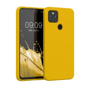 Husa Kwmobile pentru Google Pixel 4a 5G, Galben, Silicon, KWM0000125H016C - Img 1