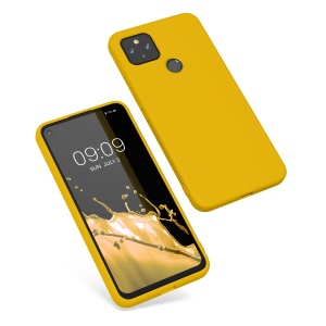 Husa Kwmobile pentru Google Pixel 4a 5G, Galben, Silicon, KWM0000125H016C - Img 2