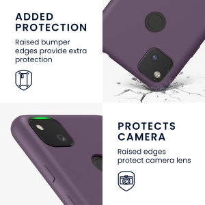 Husa Kwmobile pentru Google Pixel 4a, Mov inchis, Silicon, KWM000011HX067C - Img 3