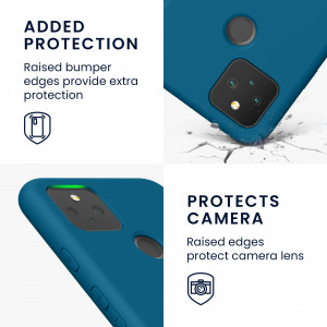 Husa kwmobile pentru Google Pixel 5, Silicon, Albastru, 53778.224 - Img 4