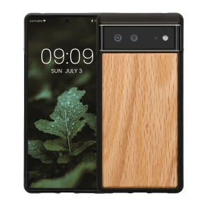 Husa Kwmobile pentru Google Pixel 6, Maro, Lemn/Silicon, KWM000013NC002C - Img 2