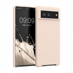 Husa kwmobile pentru Google Pixel 6, Silicon, Crem, 55480.125 - Img 1