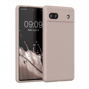 Husa Kwmobile pentru Google Pixel 6a, Silicon, Crem, 57815.10 - Img 1