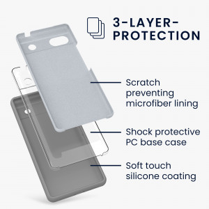 Husa kwmobile pentru Google Pixel 6a, Silicon, Gri, 57815.155 - Img 3