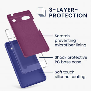 Husa kwmobile pentru Google Pixel 6a, Silicon, Violet, 57815.234 - Img 3